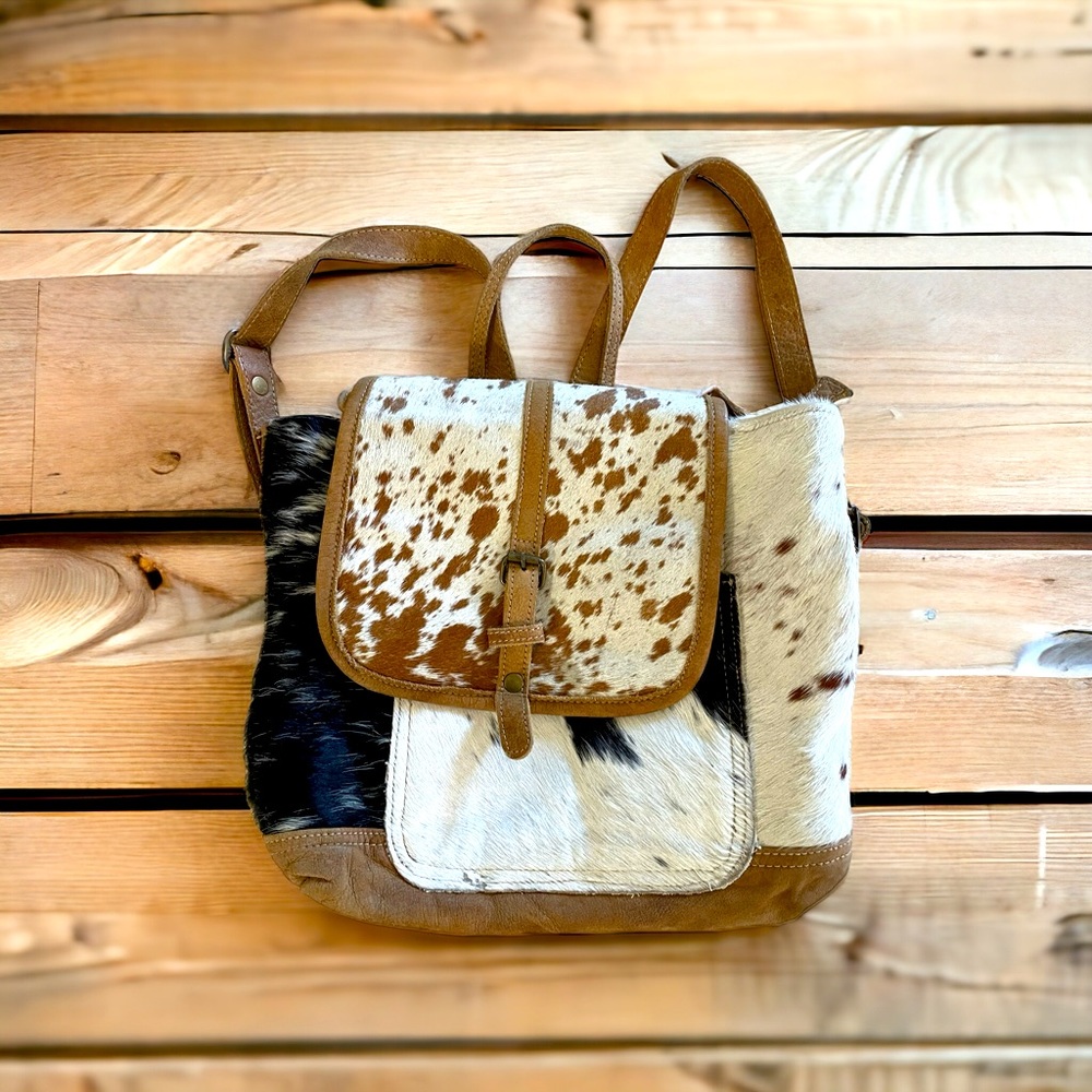 Myra Bag Utopian Backpack Bag -real leather cow hide backpack